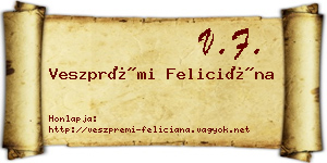 Veszprémi Feliciána névjegykártya